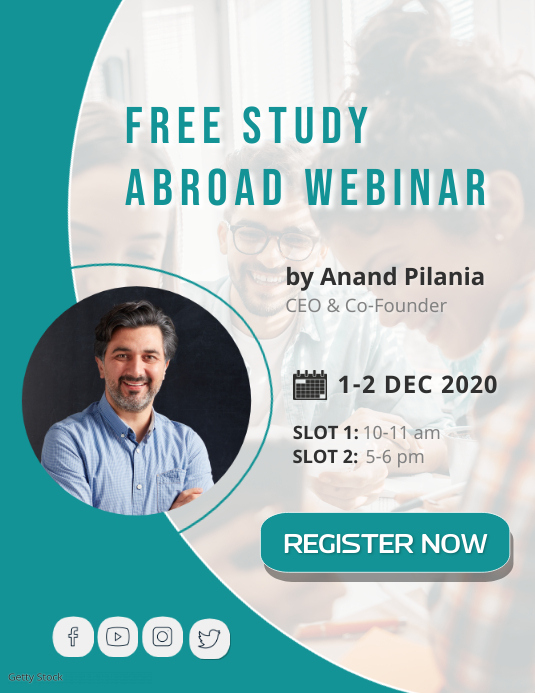 Free Webinar Study Abroad Webinar Flyer Template PosterMyWall